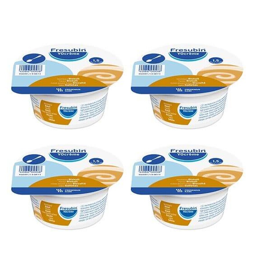 Fresubin YOcrème cu aromă de biscuit, 4 x 125 g, Fresenius Kabi