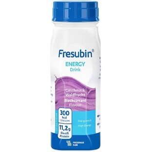 Fresubin bevanda energetica al gusto di ribes nero, 4 x 200 ml, Fresenius Kabi