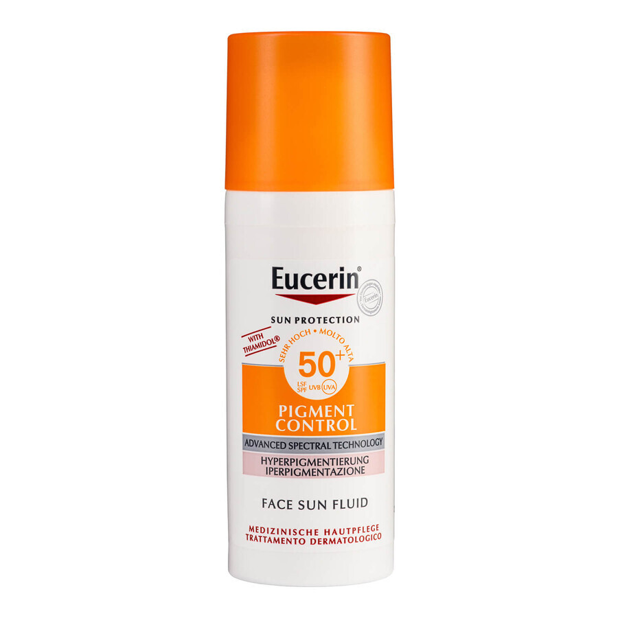 Eucerin Sun Pigment Control, fluid protector pentru hiperpigmentare, SPF 50+, 50 ml