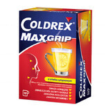 Coldrex MaxGrip 1000 mg + 10 mg + 40 mg, aromă de lămâie, 10 pliculețe