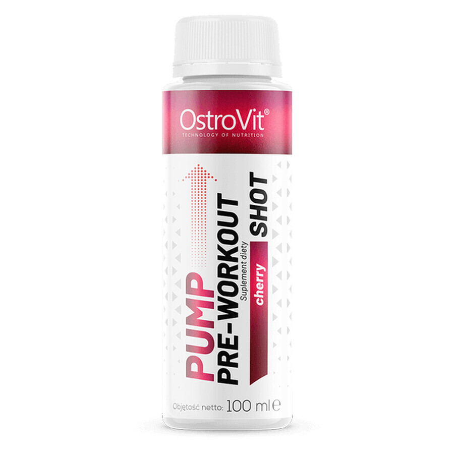 OstroVit Pump Shot pre-allenamento, gusto ciliegia, 100 ml