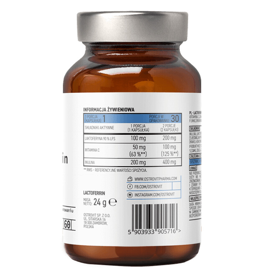 OstroVit Pharma Lattoferrina LFS 90%, 60 capsule