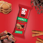 BeRAW! Energy, baton energetic, turtă dulce, ciocolată neagră, 40 g