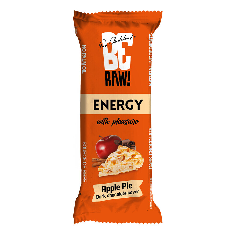 BeRAW! Energy, baton energetic, plăcintă cu mere, ciocolată neagră, 40 g