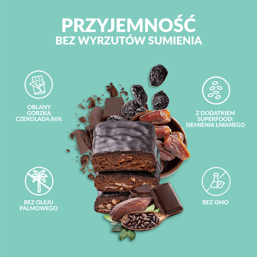 BeRAW! Protein, baton proteic, cacao crudă, ciocolată neagră, 40 g