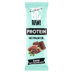 BeRAW! Protein, baton proteic, cacao crudă, ciocolată neagră, 40 g