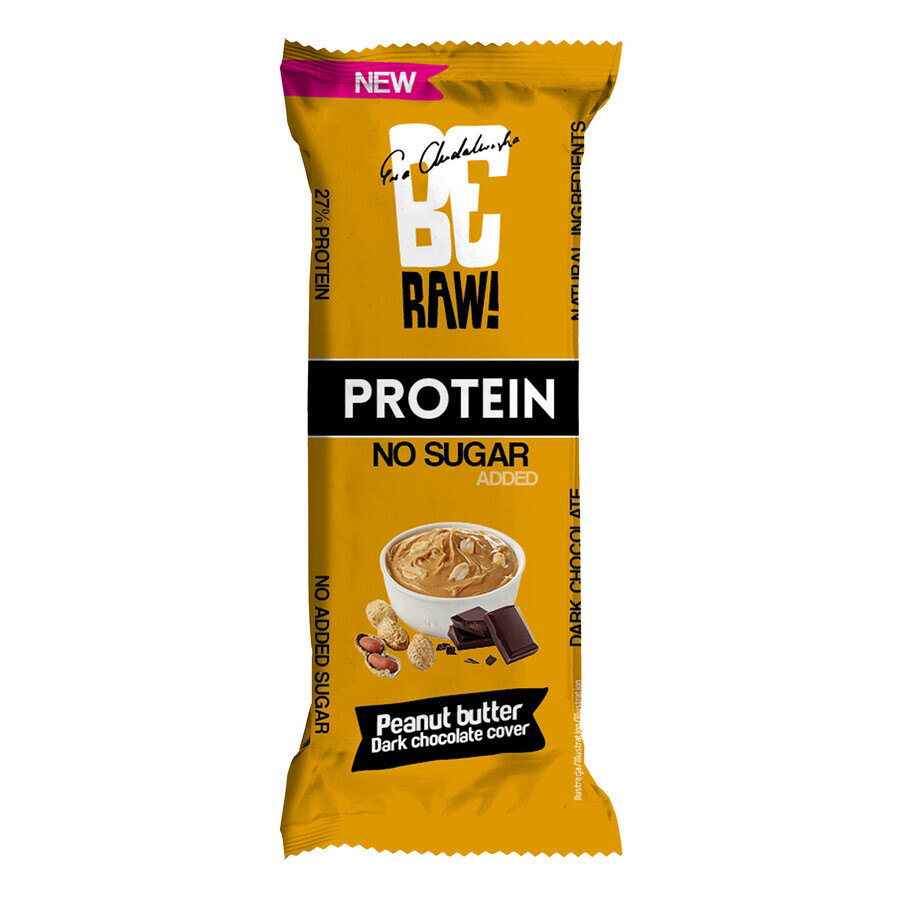 BeRAW! Protein, baton proteic, alune, ciocolată neagră, 40 g