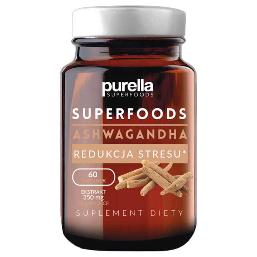 Purella Superfoods Ashwagandha Riduzione dello stress, 60 capsule