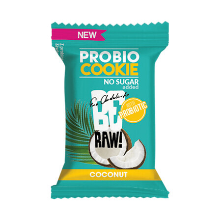 BeRAW! Probio, biscuiți probiotici, nucă de cocos, 18 g