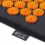 4Fizjo Acupressure Mat, covor de acupunctură cu pernă, 72 cm x 42 cm, negru și portocaliu