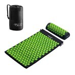 4Fizjo Acupressure Mat, covor de acupunctură cu pernă, 68 cm x 42 cm, negru și verde