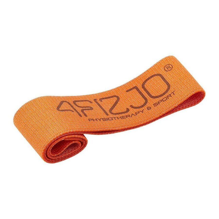 4Fizjo Flex Band, bandă de exerciții, țesătură, portocaliu, rezistență standard, 1-5 kg