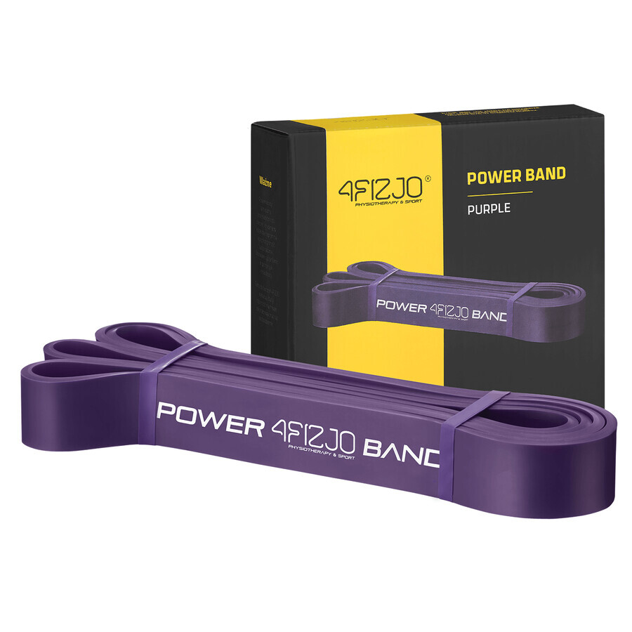 4Fizjo Power Band, bandă de rezistență pentru exerciții, violet, 17-26 kg