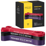 4Fizjo Power Band, set de benzi de rezistență pentru exerciții, 3 bucăți