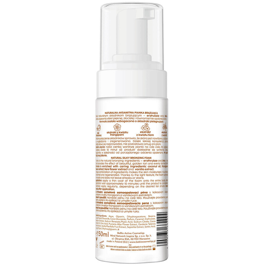 beBIO Ewa Chodakowska, spumă bronzantă naturală, 150 ml