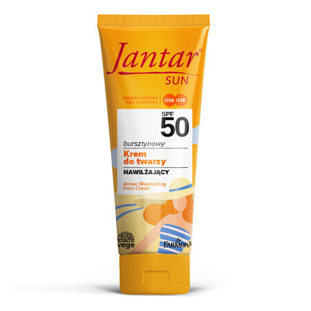 Farmona Jantar Sun, cremă de față ambrată, hidratantă, SPF 50, 50 ml