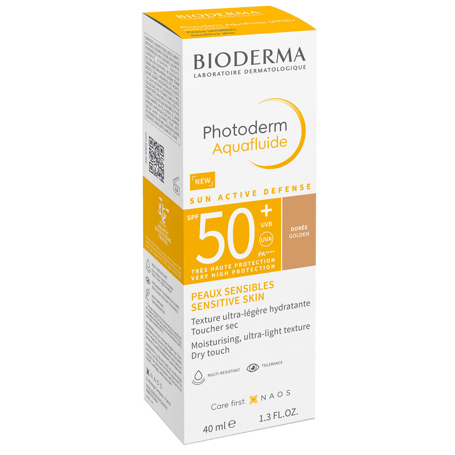 Bioderma Photoderm Aquafluide, protezione solare ultraleggera per pelli normali, scure, SPF 50+, 40 ml