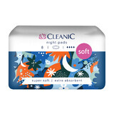 Cleanic Soft, prosoape sanitare, cu aripi, Noapte 8 buc