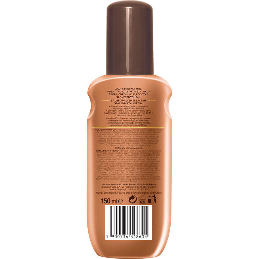 Kolastyna Sun, turbo-acelerador del bronceado facial y corporal, 150 ml