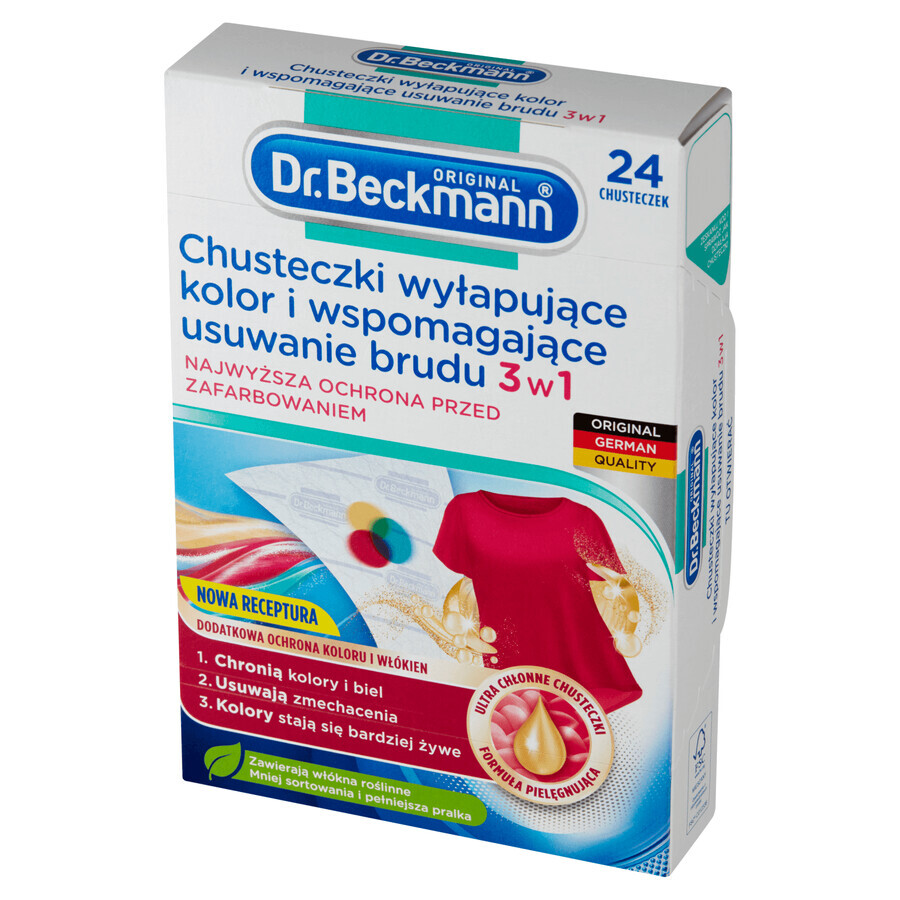 Dr. Beckmann, șervețele pentru prinderea culorilor și îndepărtarea murdăriei 3in1, 24 bucăți