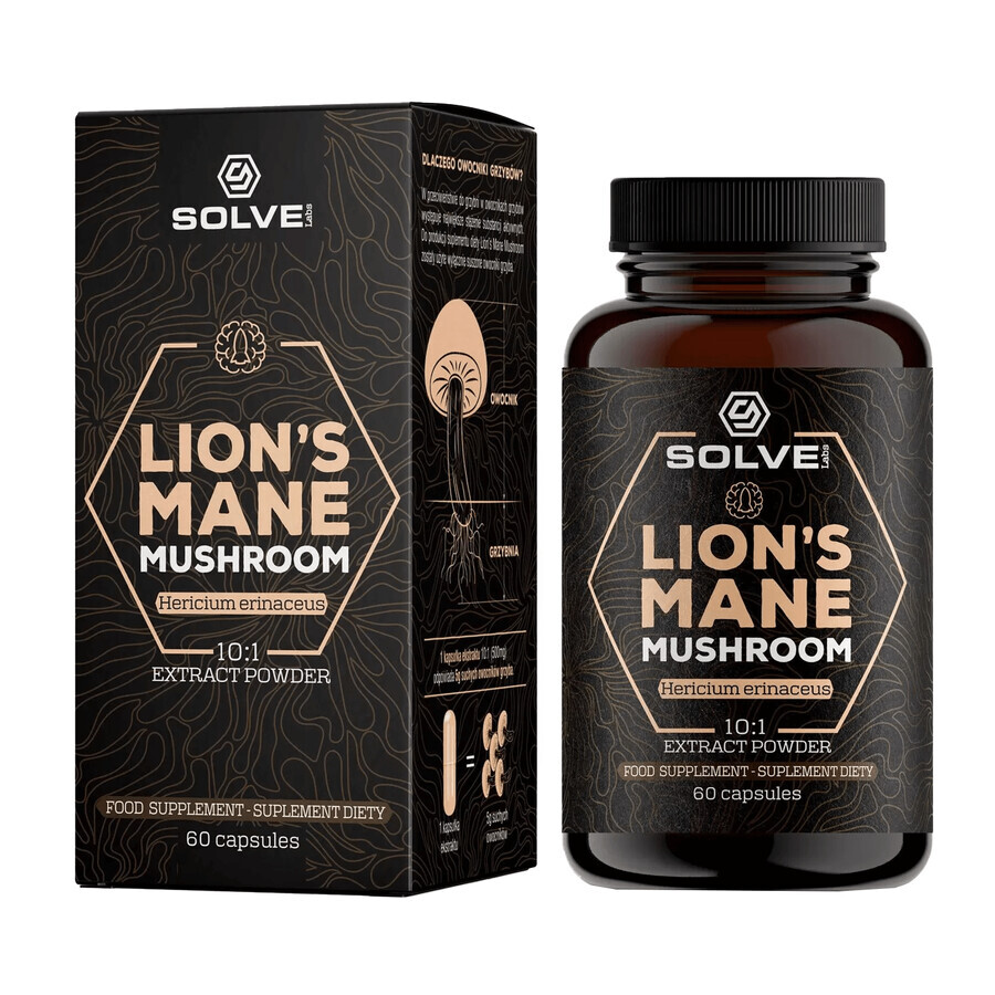 Solve Labs Lion's Mane Mushroom, 60 capsule