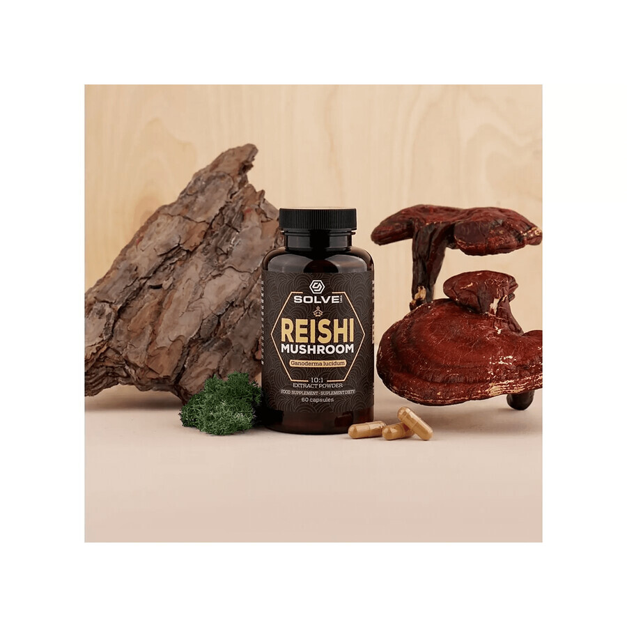 Solve Labs Reishi paddenstoel, 60 capsules