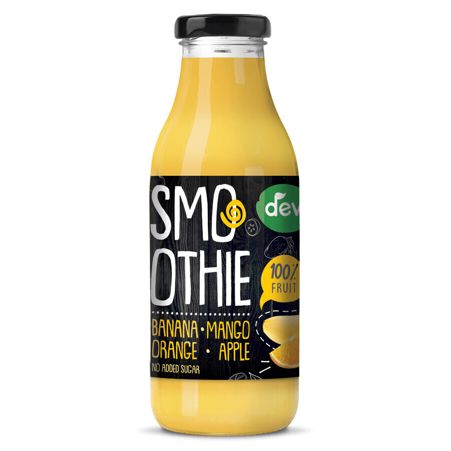 Smoothie Deva, mere, banane, mango și portocale, 300 ml