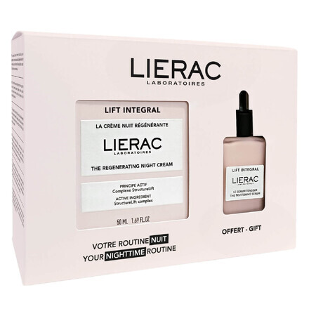 Lierac Lift Integral set, crema lifting, noche, 50 ml + sérum, 15 ml de regalo