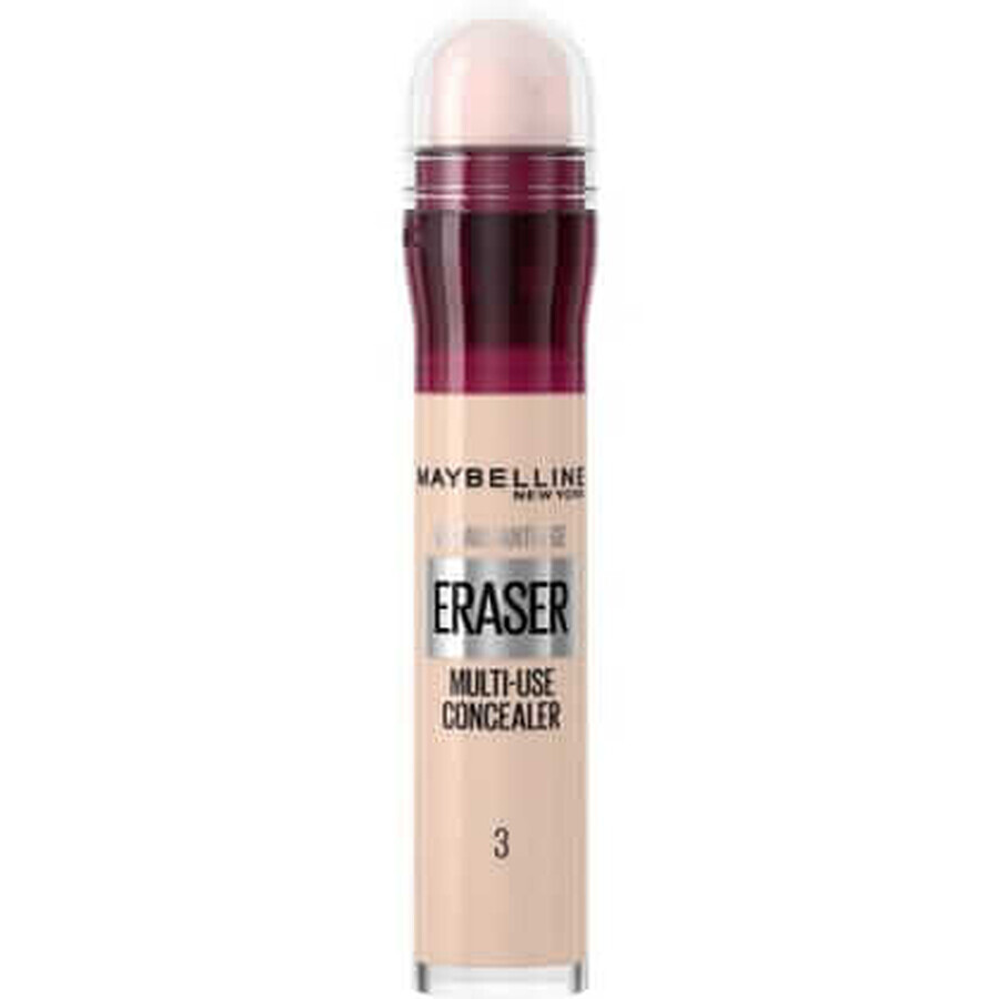 Maybelline Instant Eraser, corector multifuncțional pentru față, 03 Fair, 6.8 ml