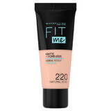 Maybelline Fit Me! Matte and Poreless, mattierende Grundierung, Nr. 220, Natural Beige, 30 ml