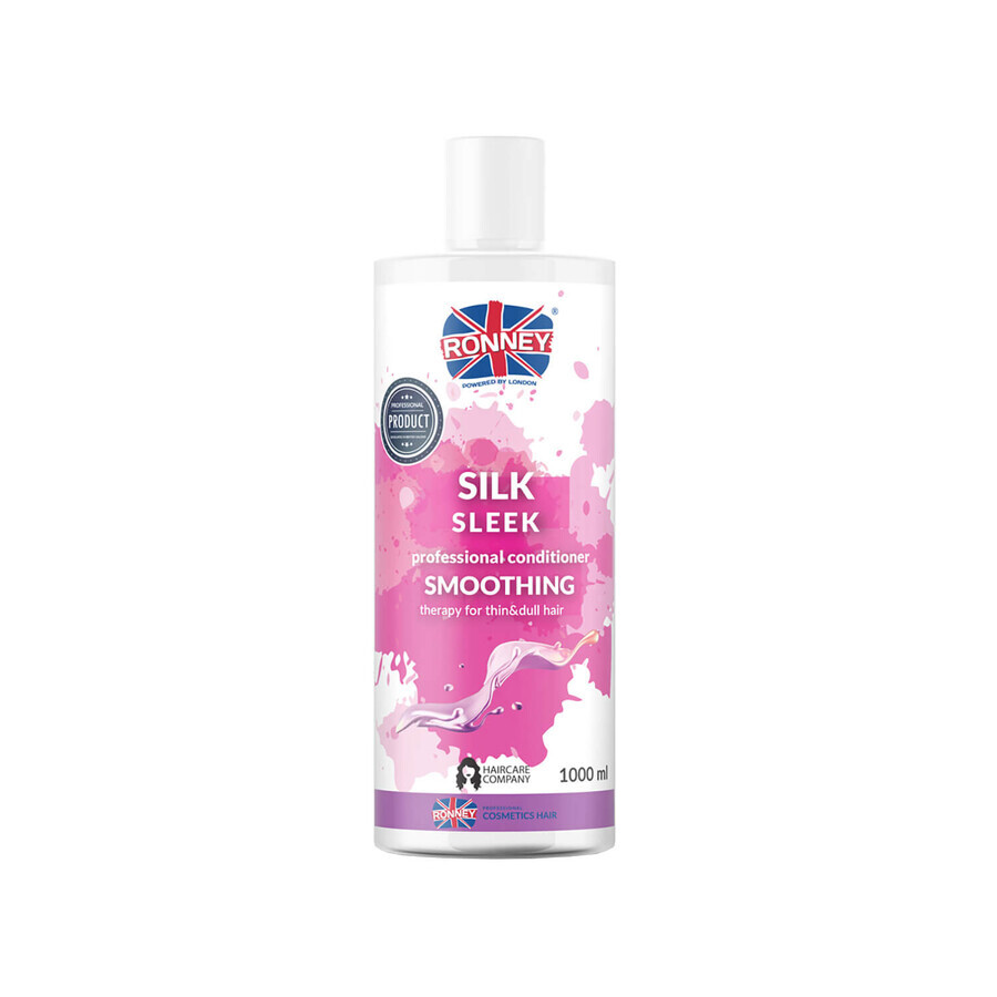 Ronney Silk Sleek, balsam netezitor pentru păr fin și tern, 1000 ml