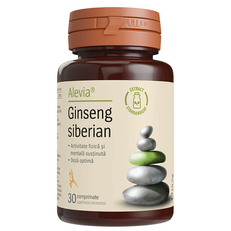 Ginseng siberiano, 30 cápsulas vegetales, Alevia