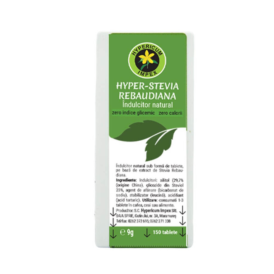 Hyper Stevia rebaudiana, 150 tablete, Hypericum