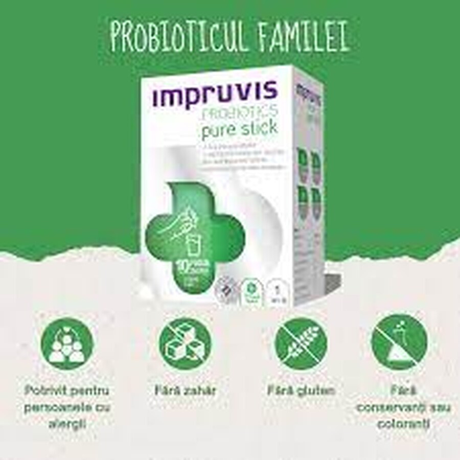 Probiotics Pure Stick, 10 plicuri, Impruvis