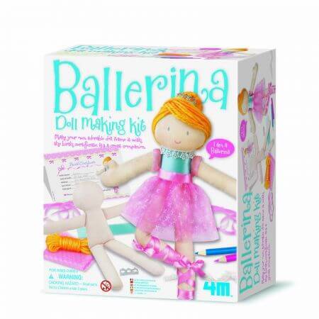 Set creativ Realizeaza propria Papusa Balerina, 8+ ani, 4M