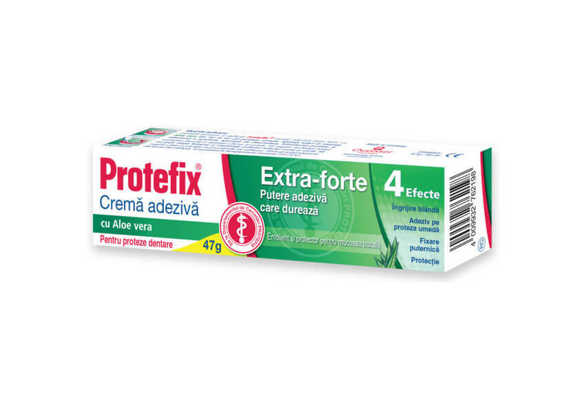 Protefix Extra-Forte crema adeziva cu Aloe Vera, 47 g, Queisser Pharma