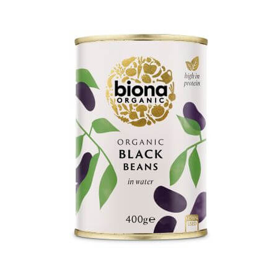 Frijoles negros ecológicos en conserva, 400 g, Biona