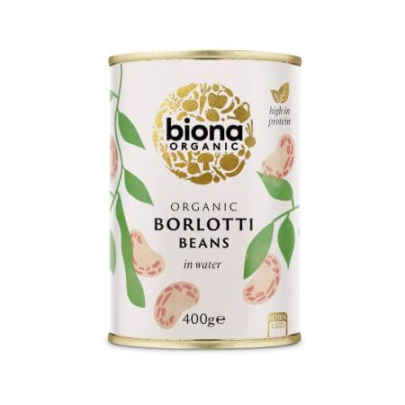 Fagioli borlotti biologici in scatola, 400 g, Biona