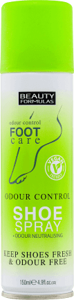 beauty formulas Spray odorizant antibacterial și antifungic pentru pantofi, 0,15 l