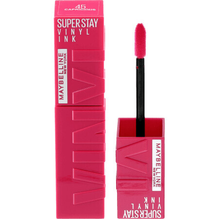 Maybelline New York Superstay Vinyl Ink ruj lichid 45 Capricious, 4,2 ml