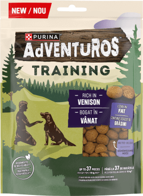 Purina Adventuros Recompense pentru câini cu aromă de vânat, 115 g