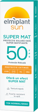 Elmiplant Cremă matifianta protecție solară pentru față SPF50, 50 ml