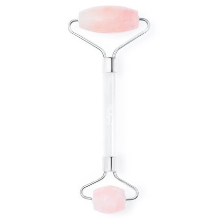 Rola de masaj facial din quartz roz, Meloni Care