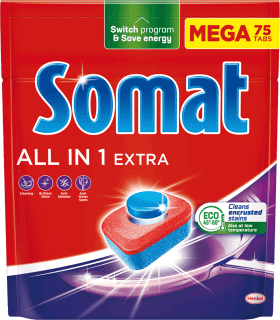 Somat Detergent pentru mașina de spălat vase all in 1 extra, 75 buc