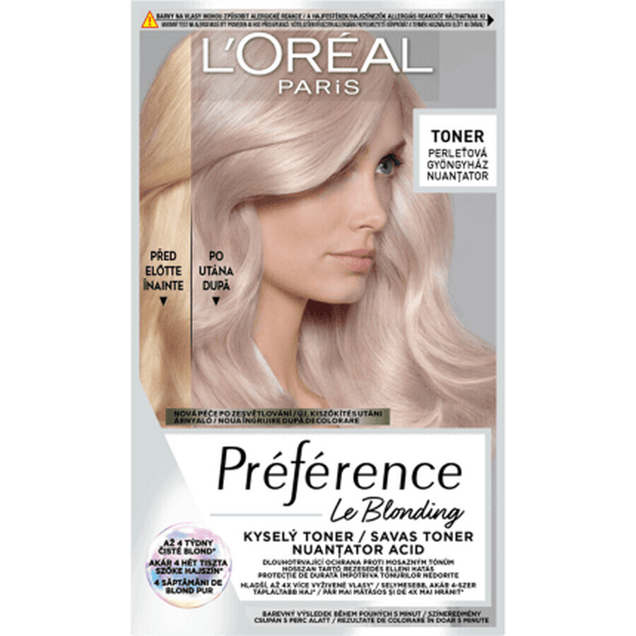 Loreal Paris PRÉFÉRENCE Pearly Boost semi-permanent acid hair dye, 1 pc