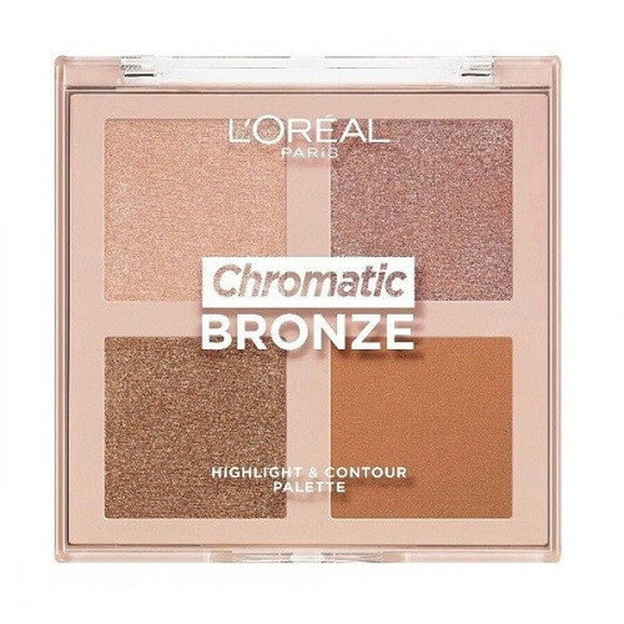 Paleta iluminator si contur, Loreal, Chromatic Bronze, 10 g