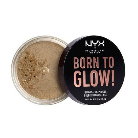 Pudra iluminatoare, NYX, Born To Glow, 02 Ultra Light Beam, 5.3 g