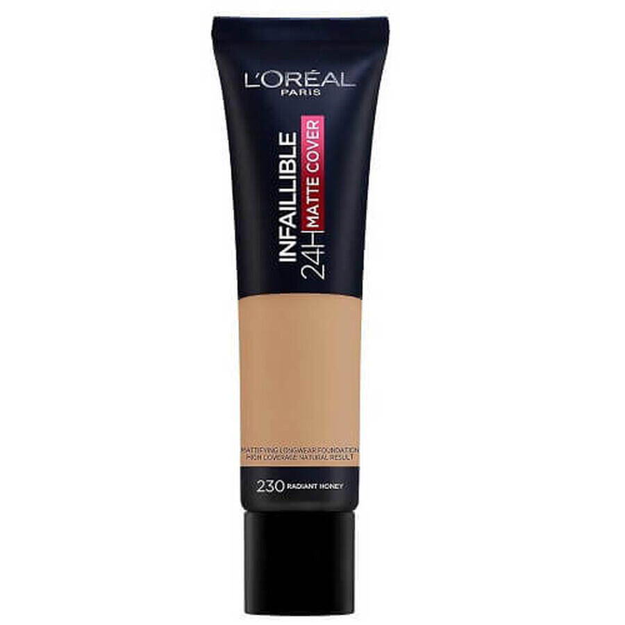 Fond de ten, Loreal, Infaillible 24H Matte Cover, 230 Radiant Honey, 30 ml