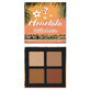 Paleta pudre bronzante, W7, Honolulu Silhouette Bronze &amp; Contour, 4 nuante