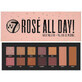 Paleta farduri de ochi si fata, W7, Rose All Day Face Palette, 12 culori